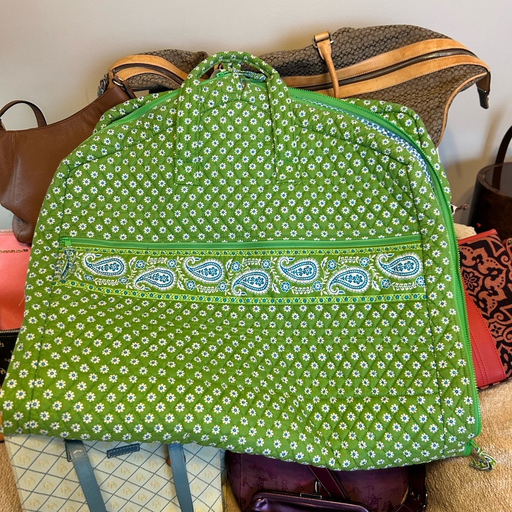 Vera Bradley Green Mesh Travel Bag with Drawstring